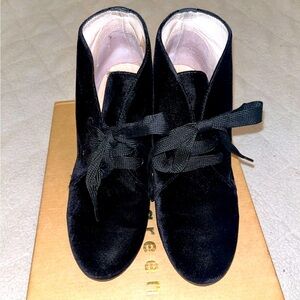 Patricia Green CLAIRE Black Velvet Booties